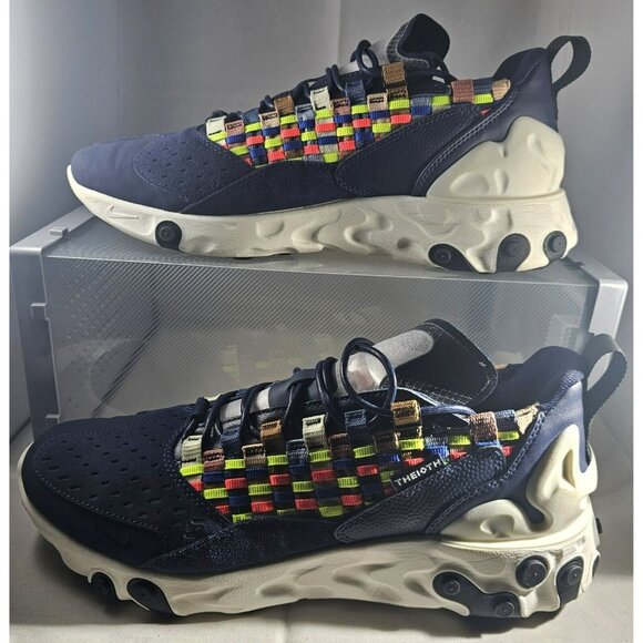 Nike Men's React Sertu Navy Blue/Black/Multicolor Size 9
